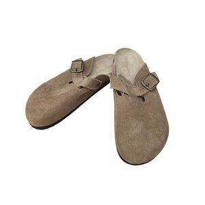 Sun + Stone Kyler Corduroy Slip On Clogs Beige Mens Size 11